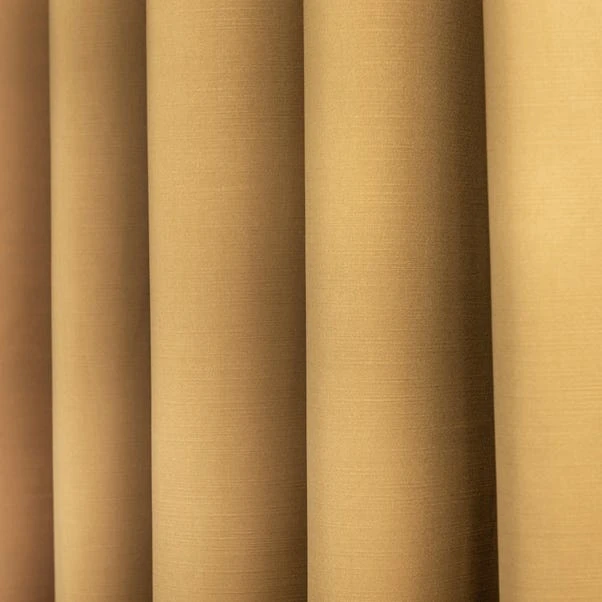 Dunelm Satin Old Gold Eyelet Curtains 5 Dunelm Satin Old Gold Eyelet Curtains - Image 3