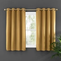 Dunelm Satin Old Gold Eyelet Curtains 13 Dunelm Satin Old Gold Eyelet Curtains -Dunelm Shop 30808611 alt05