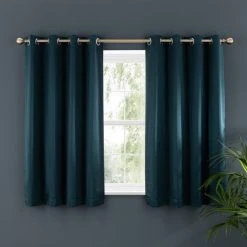 Dunelm Satin Peacock Eyelet Curtains 13 Dunelm Satin Peacock Eyelet Curtains -Dunelm Shop 30808622 alt05