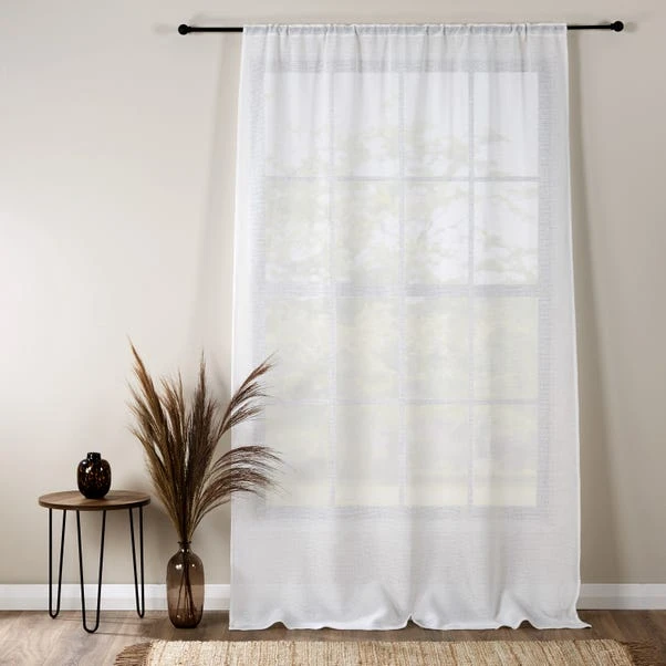 Dunelm Maya Boucle White Slot Top Voile 6 Dunelm Maya Boucle White Slot Top Voile - Image 4