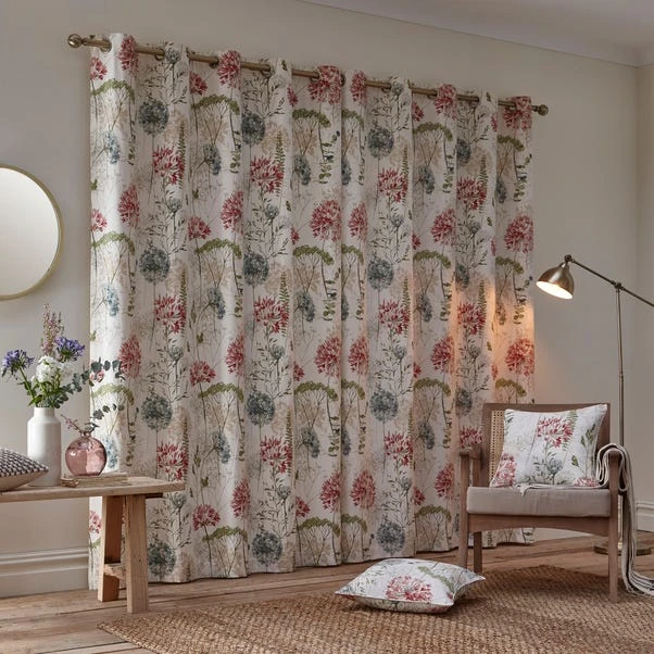 Dunelm Country Meadow Natural Eyelet Curtains 6 Dunelm Country Meadow Natural Eyelet Curtains - Image 4