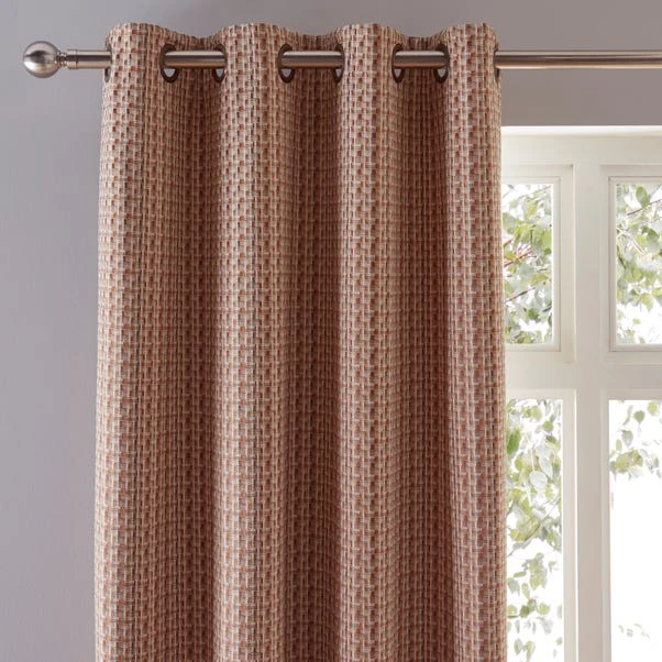 Dunelm Ryder Check Rust Eyelet Curtains 3 Dunelm Ryder Check Rust Eyelet Curtains