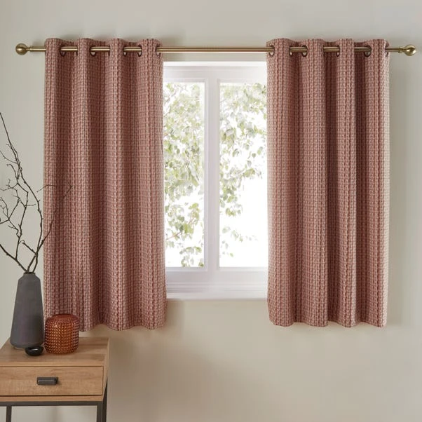 Dunelm Ryder Check Rust Eyelet Curtains 7 Dunelm Ryder Check Rust Eyelet Curtains - Image 5