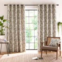 Dunelm Sapo Green Eyelet Curtains -Dunelm Shop 30809363 alt01