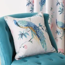 Dunelm Peacock Floral Pink Eyelet Curtains 12 Dunelm Peacock Floral Pink Eyelet Curtains -Dunelm Shop 30810004 alt07