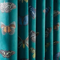 Natural History Museum Butterfly Curator Emerald Eyelet Curtains 10 Natural History Museum Butterfly Curator Emerald Eyelet Curtains -Dunelm Shop 30810014 alt02