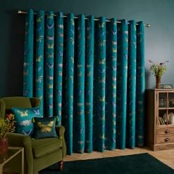 Natural History Museum Butterfly Curator Emerald Eyelet Curtains 11 Natural History Museum Butterfly Curator Emerald Eyelet Curtains -Dunelm Shop 30810014 alt04