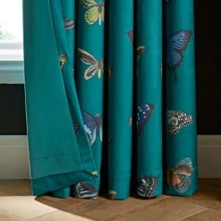 Natural History Museum Butterfly Curator Emerald Eyelet Curtains 12 Natural History Museum Butterfly Curator Emerald Eyelet Curtains -Dunelm Shop 30810014 alt06