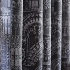 Natural History Museum Waterhouse Charcoal Eyelet Curtains 10 Natural History Museum Waterhouse Charcoal Eyelet Curtains -Dunelm Shop 30810024 alt02