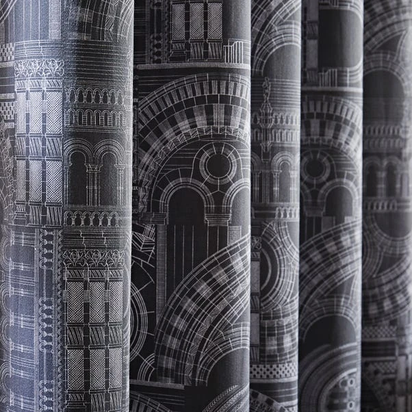Natural History Museum Waterhouse Charcoal Eyelet Curtains 5 Natural History Museum Waterhouse Charcoal Eyelet Curtains - Image 3