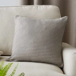 Dunelm Churchgate Dogtooth Natural Grey Eyelet Curtains -Dunelm Shop 30810064 alt07