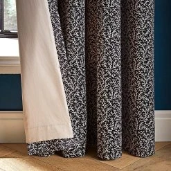 Natural History Museum Ditsy Coral Monochrome Eyelet Curtains 12 Natural History Museum Ditsy Coral Monochrome Eyelet Curtains -Dunelm Shop 30810093 alt06