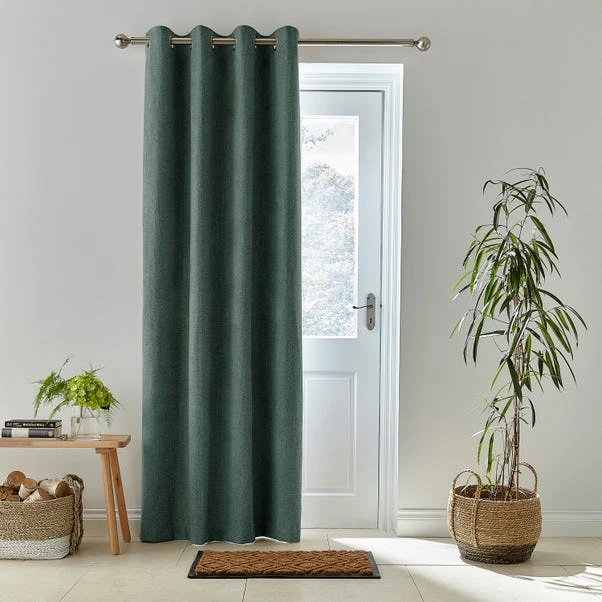 Dunelm Wynter Thermal Eyelet Curtains Forest Green 6 Dunelm Wynter Thermal Eyelet Curtains Forest Green - Image 4