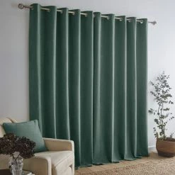 Dunelm Wynter Thermal Eyelet Curtains Forest Green 12 Dunelm Wynter Thermal Eyelet Curtains Forest Green -Dunelm Shop 30810143 alt04