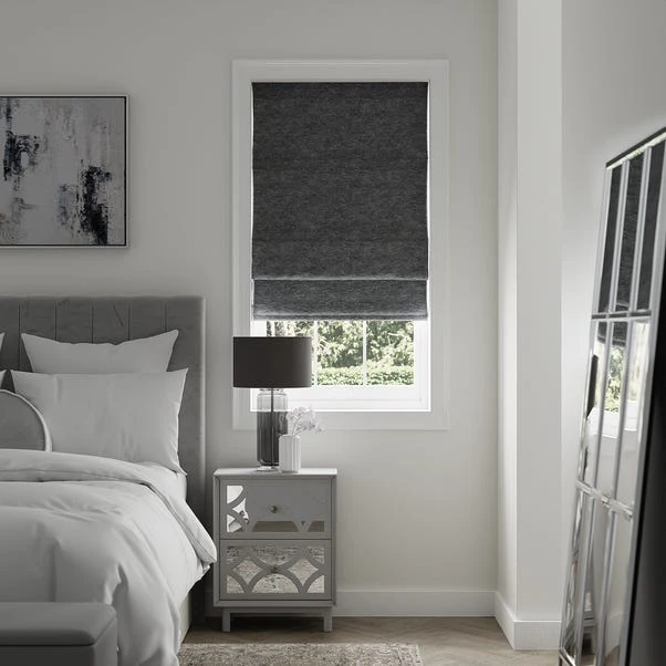Dunelm Textured Chenille Graphite Roman Blind 3 Dunelm Textured Chenille Graphite Roman Blind