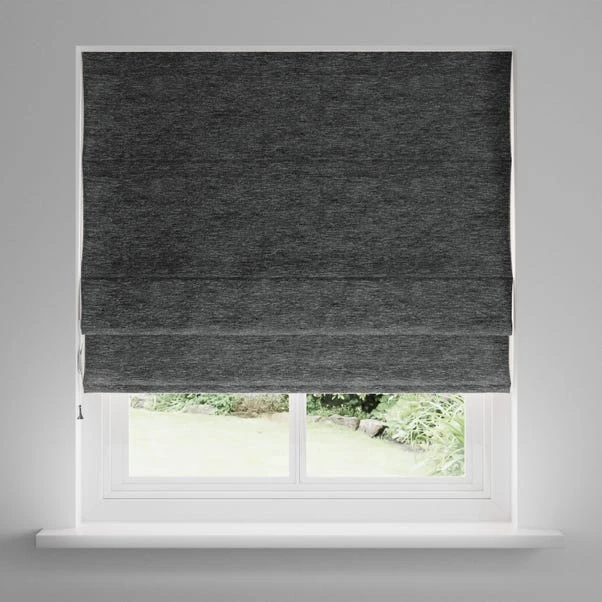 Dunelm Textured Chenille Graphite Roman Blind 5 Dunelm Textured Chenille Graphite Roman Blind - Image 3