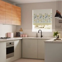 Dunelm Abstract Floral Multicoloured Roller Blind