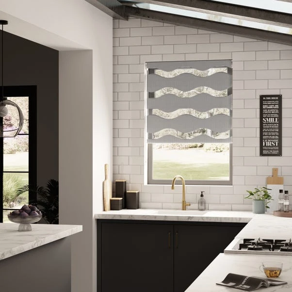 Dunelm Wave Day & Night Dove Grey Roller Blind 3 Dunelm Wave Day & Night Dove Grey Roller Blind