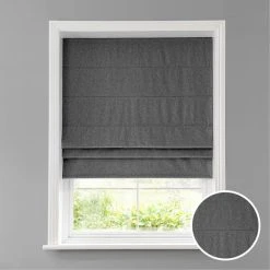 Dunelm Luna Charcoal Blackout Roman Blind 9 Dunelm Luna Charcoal Blackout Roman Blind -Dunelm Shop 30810366 alt01