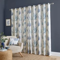 Dunelm Fern Blue Eyelet Curtains 10 Dunelm Fern Blue Eyelet Curtains -Dunelm Shop 30810942 alt04