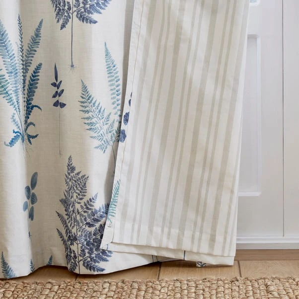 Dunelm Fern Blue Eyelet Curtains 6 Dunelm Fern Blue Eyelet Curtains - Image 4