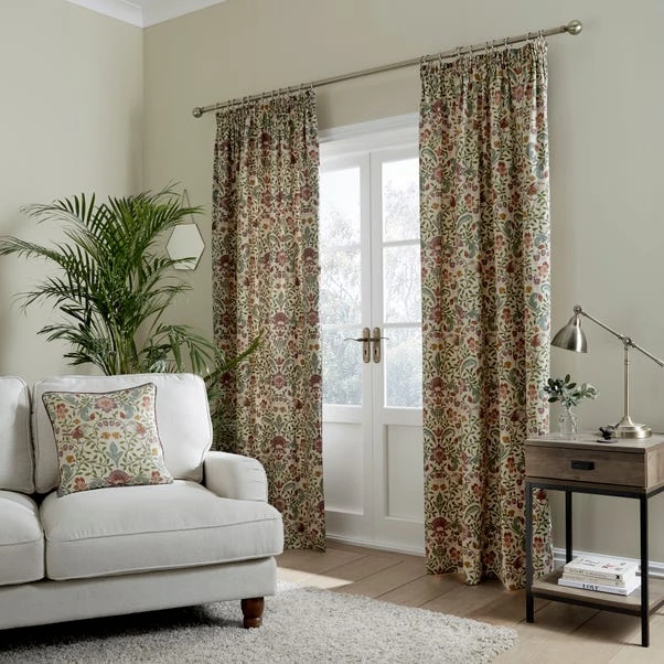 Dunelm Ruskin Natural Pencil Pleat Curtains 4 Dunelm Ruskin Natural Pencil Pleat Curtains - Image 2