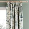 Dunelm Watercolour Trees Teal Pencil Pleat Curtains 2 Dunelm Watercolour Trees Teal Pencil Pleat Curtains -Dunelm Shop 30810960