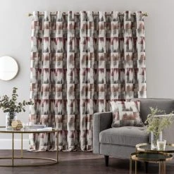Dunelm Belgravia Red Eyelet Curtains 11 Dunelm Belgravia Red Eyelet Curtains -Dunelm Shop 30813163 alt04