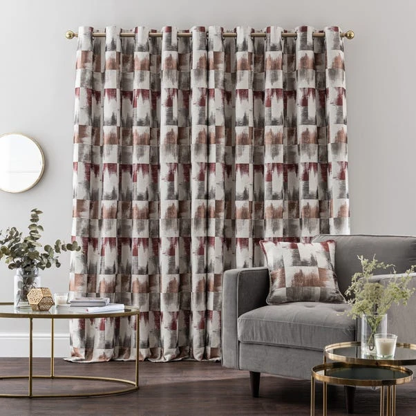 Dunelm Belgravia Red Eyelet Curtains 6 Dunelm Belgravia Red Eyelet Curtains - Image 4