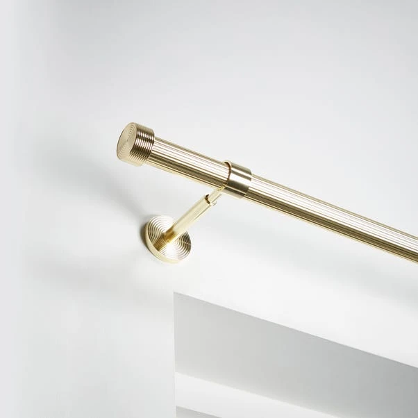 Dunelm Ribbed Metal Extendable Eyelet Curtain Pole 25/28mm 3 Dunelm Ribbed Metal Extendable Eyelet Curtain Pole 25/28mm