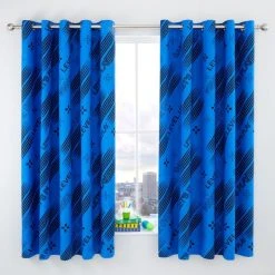 Catherine Lansfield Game Over Black Eyelet Curtains 9 Catherine Lansfield Game Over Black Eyelet Curtains -Dunelm Shop 30817002 alt03