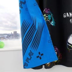 Catherine Lansfield Game Over Black Eyelet Curtains 10 Catherine Lansfield Game Over Black Eyelet Curtains -Dunelm Shop 30817002 alt06