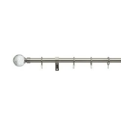 Dunelm Universal Crackled Glass 19mm Fixed Curtain Pole