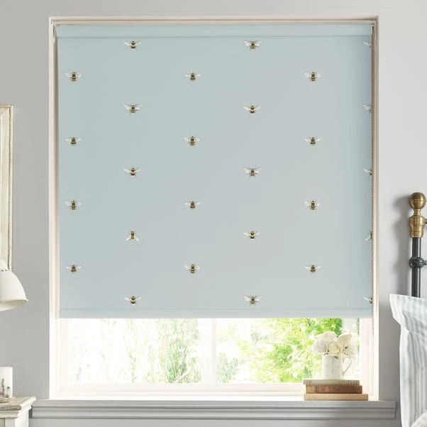 Sophie Allport Bee Duck Egg Blue Roller Blind 4 Sophie Allport Bee Duck Egg Blue Roller Blind - Image 2