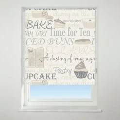 Universal Patterned Bake Off Neutral Daylight Roller Blind