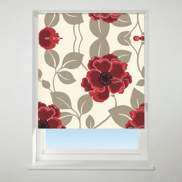 Universal Patterned Papavero Red Blackout Roller Blind 3 Universal Patterned Papavero Red Blackout Roller Blind