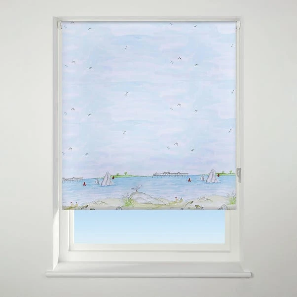 Universal Patterned Sea View Blue Daylight Roller Blind 3 Universal Patterned Sea View Blue Daylight Roller Blind