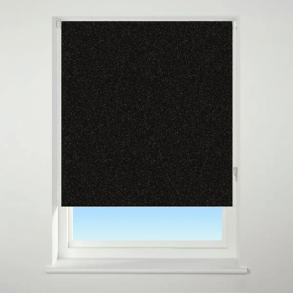 Universal Texture Sparkle Black Roller Blind 3 Universal Texture Sparkle Black Roller Blind