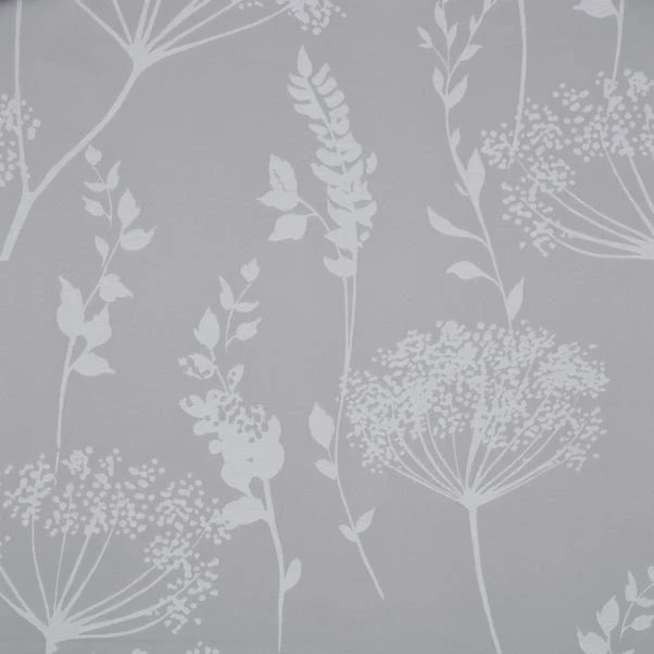 Catherine Lansfield Meadowsweet Floral Silver Eyelet Curtains 5 Catherine Lansfield Meadowsweet Floral Silver Eyelet Curtains - Image 3