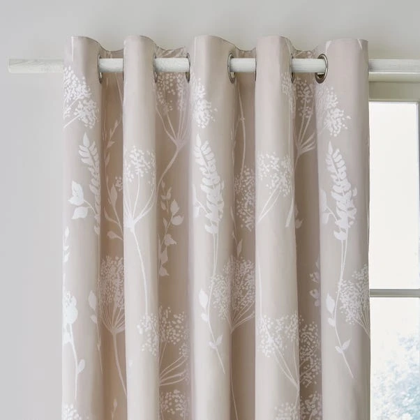 Catherine Lansfield Meadowsweet Floral Natural Eyelet Curtains 3 Catherine Lansfield Meadowsweet Floral Natural Eyelet Curtains