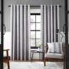 Hyperion Interiors Evander Geo Grey Eyelet Curtains 1 Hyperion Interiors Evander Geo Grey Eyelet Curtains -Dunelm Shop 30829056